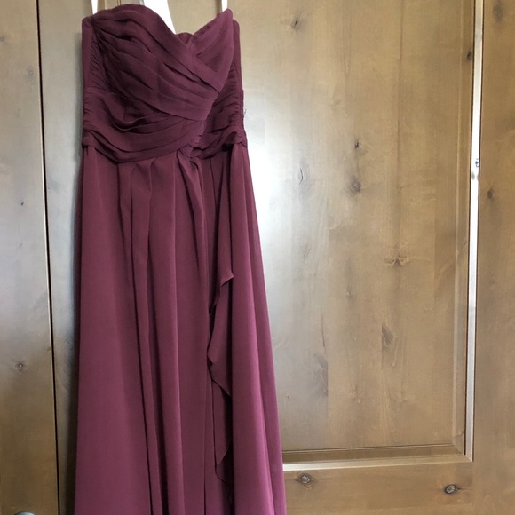 David’s bridal wtoo wine bridesmaids dress - Picture 7 of 8